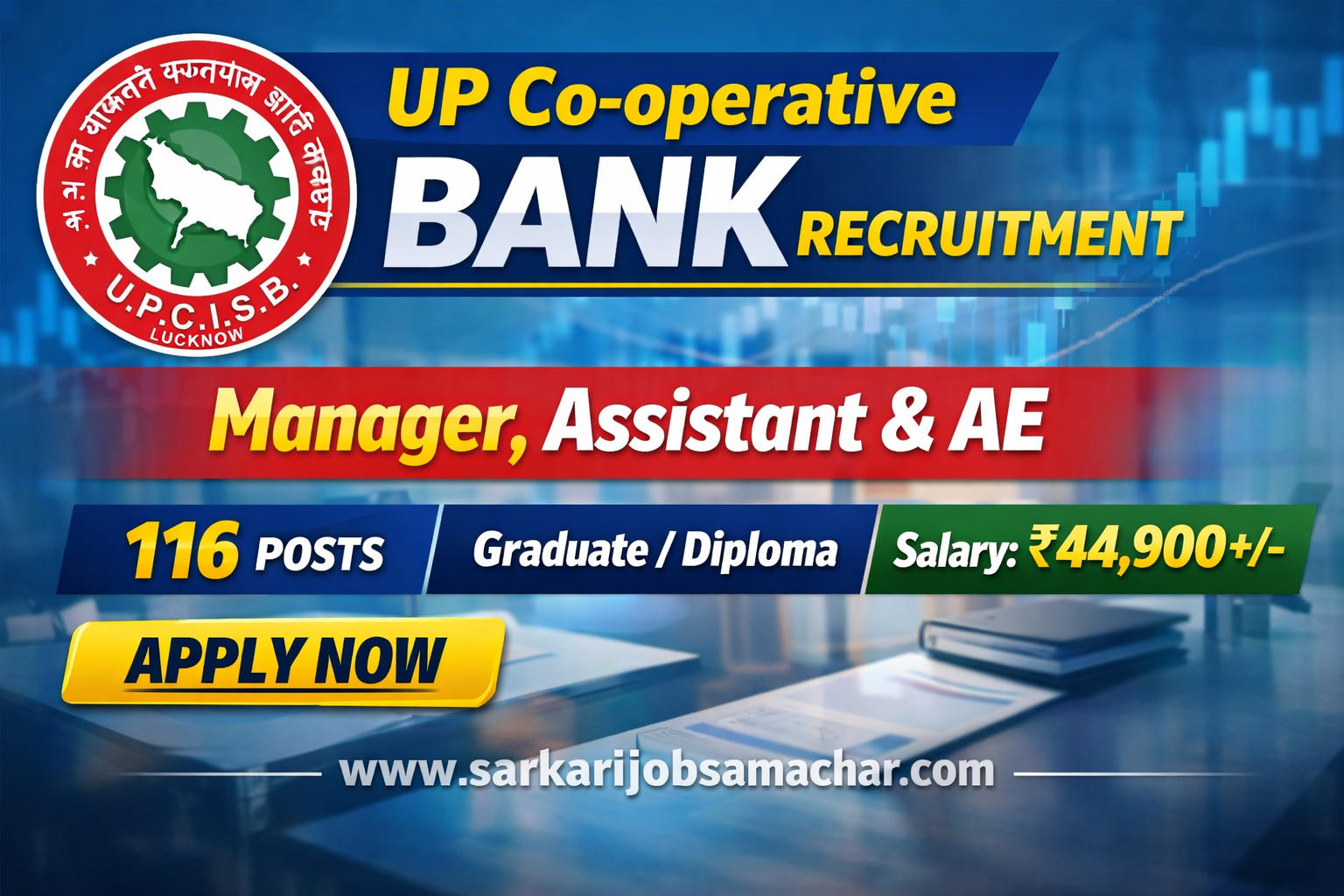 UP Co-operative Bank Special Recruitment 2026 for 116 Manager, Junior Manager, Assistant, Typist & Assistant Engineer Posts